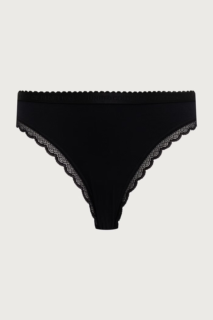 United Colors of Benetton Εσώρουχα γυναικεία με βαμβάκι 3-pack 3XCM1S034 μαύρο AW26