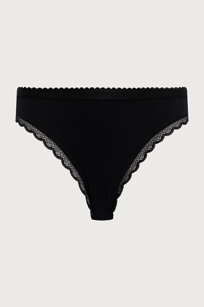 United Colors of Benetton Εσώρουχα γυναικεία με βαμβάκι 3-pack 3XCM1S034 μαύρο AW26