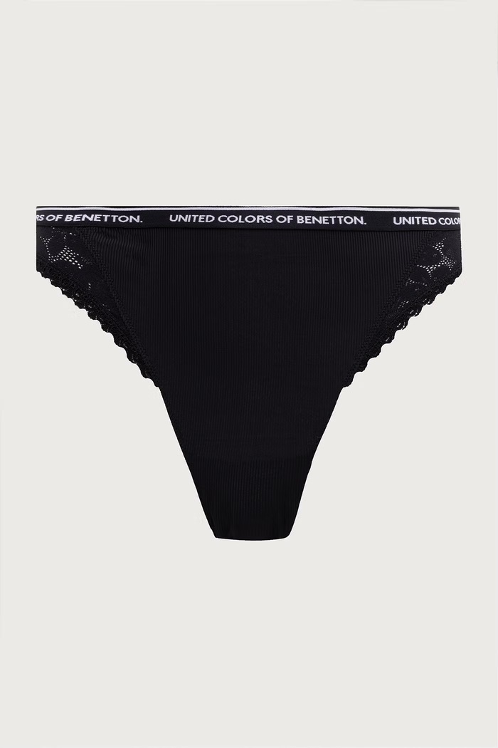 Odzież United Colors of Benetton Figi damskie 3XGK1S037 czarny