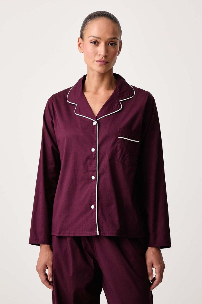 Oblečení United Colors of Benetton Dvoudílné pyžamo dámské bavlněné 47QP3P015 burgundské