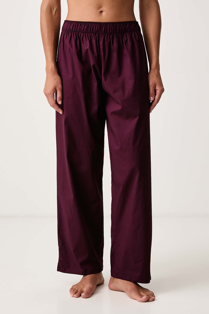 Dvoudílné pyžamo dámské bavlněné United Colors of Benetton 47QP3P015 burgundské