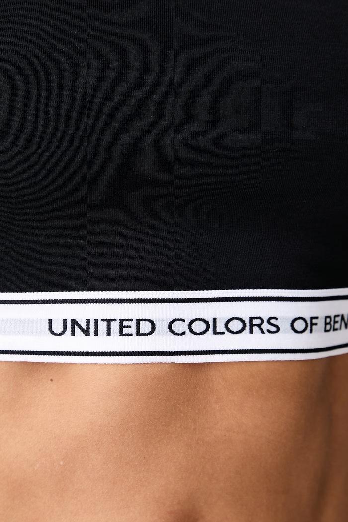 Ρούχα United Colors of Benetton Σουτιέν βαμβάκι με ελαστάν 3G681R02F μαύρο