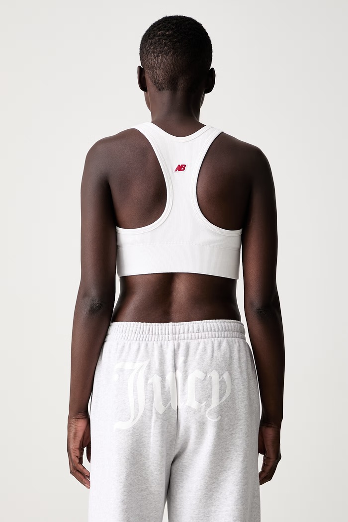 Odzież New Balance biustonosz bawełniany z elastanem WB51540WT biały