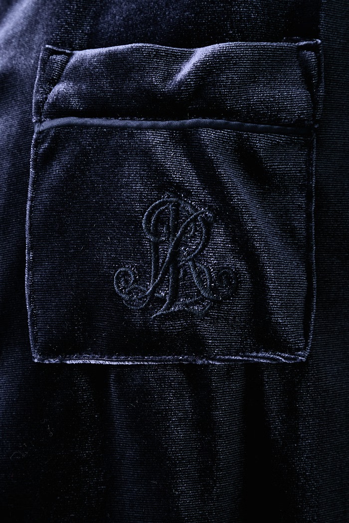 Piżama dwuczęściowa damska welurowa Lauren Ralph Lauren granatowy ILN92559