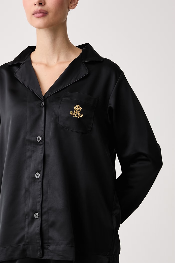 Piżama dwuczęściowa damska Lauren Ralph Lauren czarny ILN92556