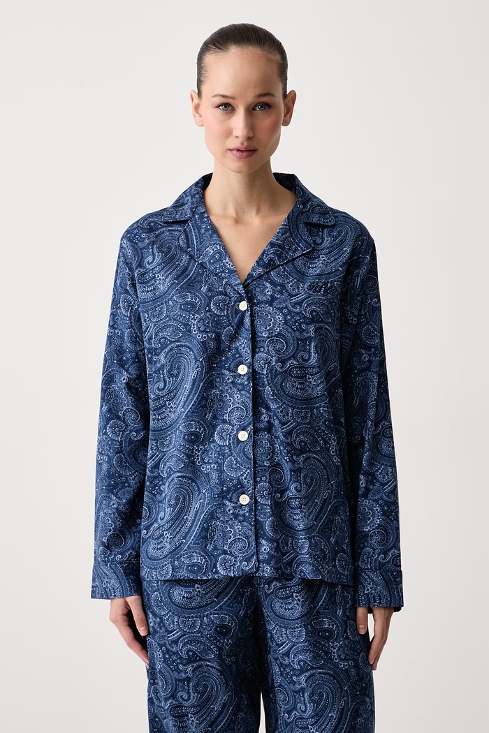 Lauren Ralph Lauren Piżama dwuczęściowa damska z bawełną ILN92554 granatowy AW26