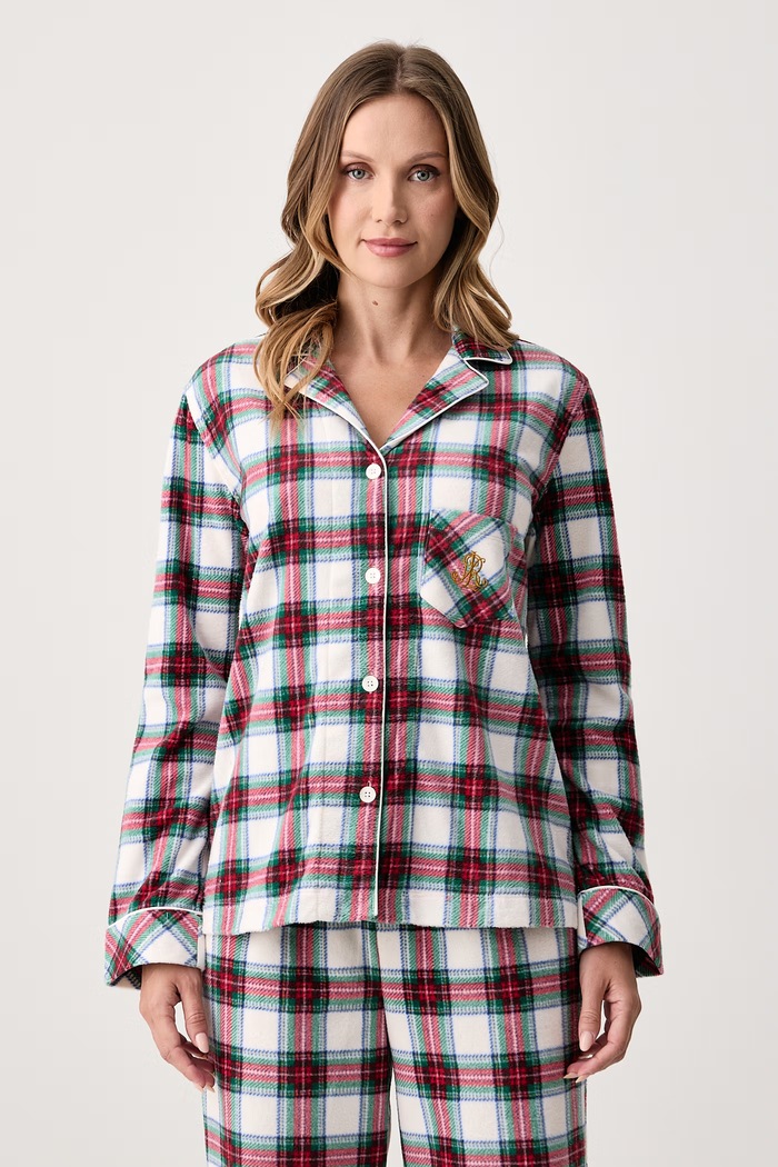 Lauren Ralph Lauren Piżama dwuczęściowa damska polarowa ILN92552F beżowy AW26