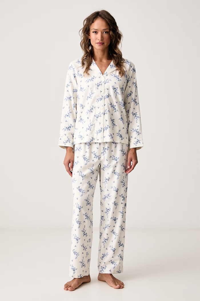 Lauren Ralph Lauren Piżama dwuczęściowa damska z bawełną beżowy ILN92551