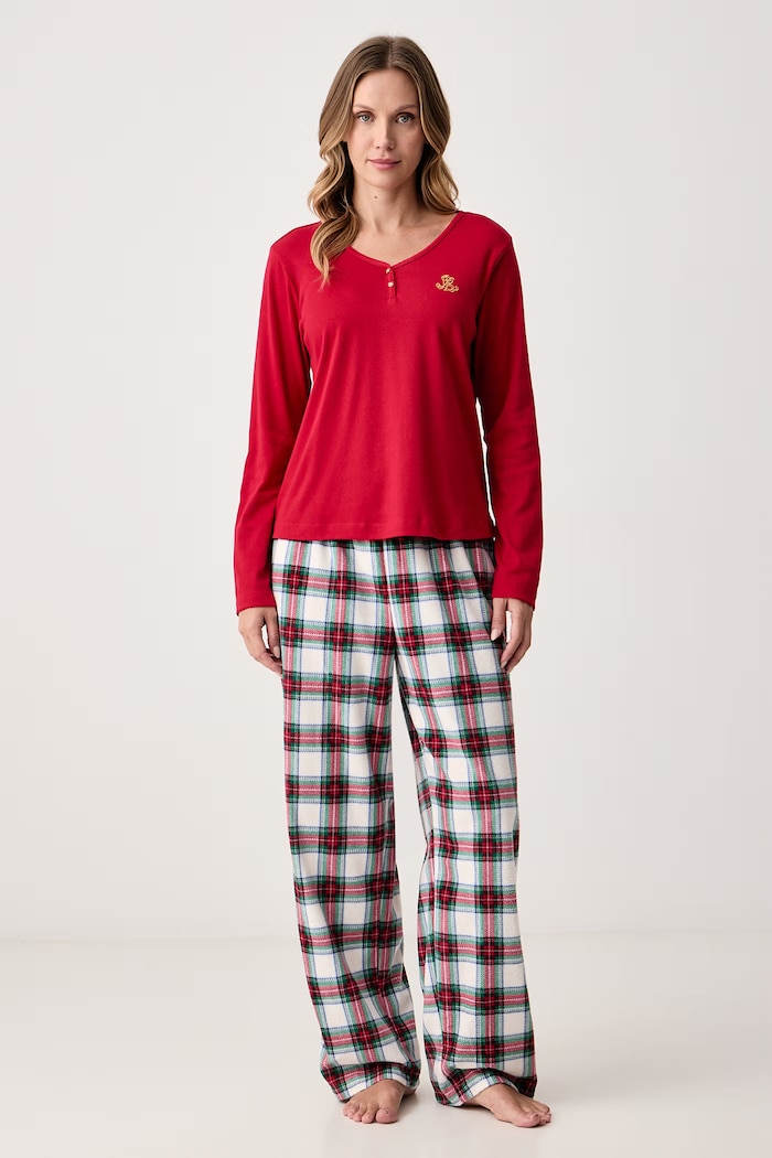 Lauren Ralph Lauren Piżama dwuczęściowa damska czerwony ILN72552F