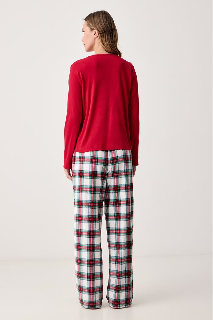 Piżama dwuczęściowa damska Lauren Ralph Lauren ILN72552F czerwony