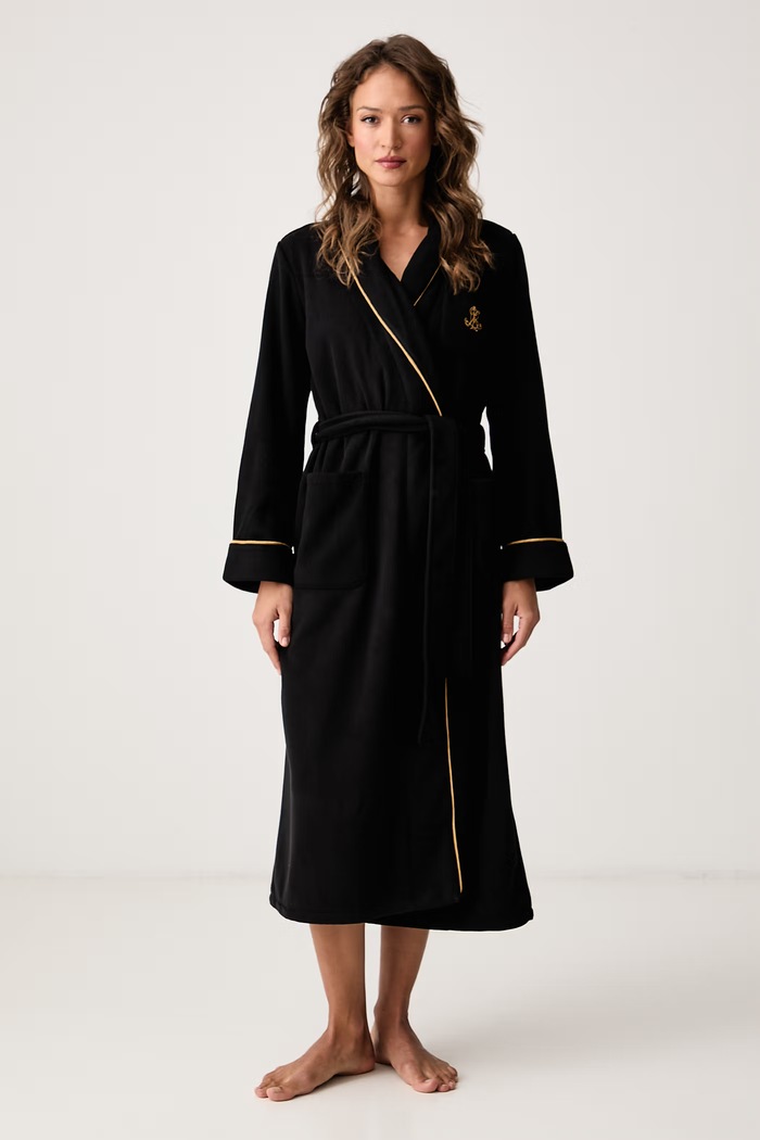 Lauren Ralph Lauren Szlafrok damski czarny ILN52564
