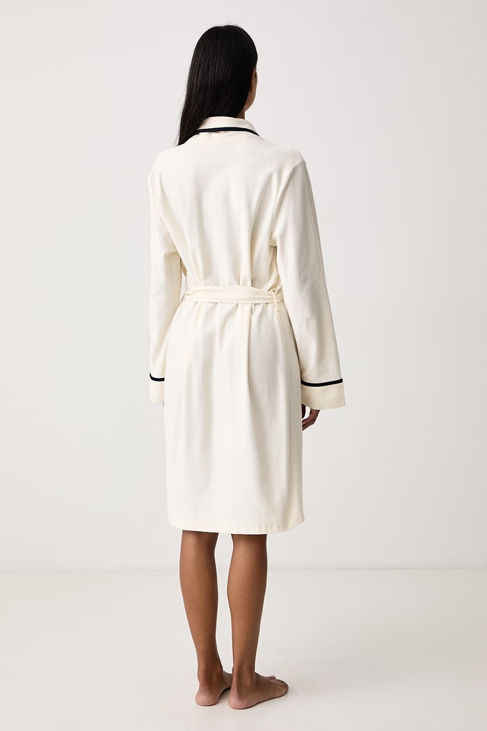 Lauren Ralph Lauren Szlafrok damski bawełniany ILN42568 beżowy AW26