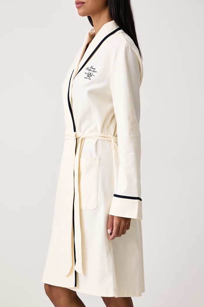 Odzież Lauren Ralph Lauren Szlafrok damski bawełniany ILN42568 beżowy