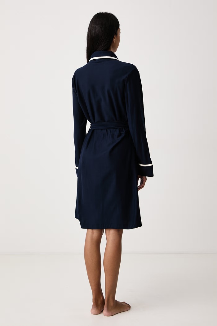 Lauren Ralph Lauren Szlafrok damski bawełniany ILN42568 granatowy AW26