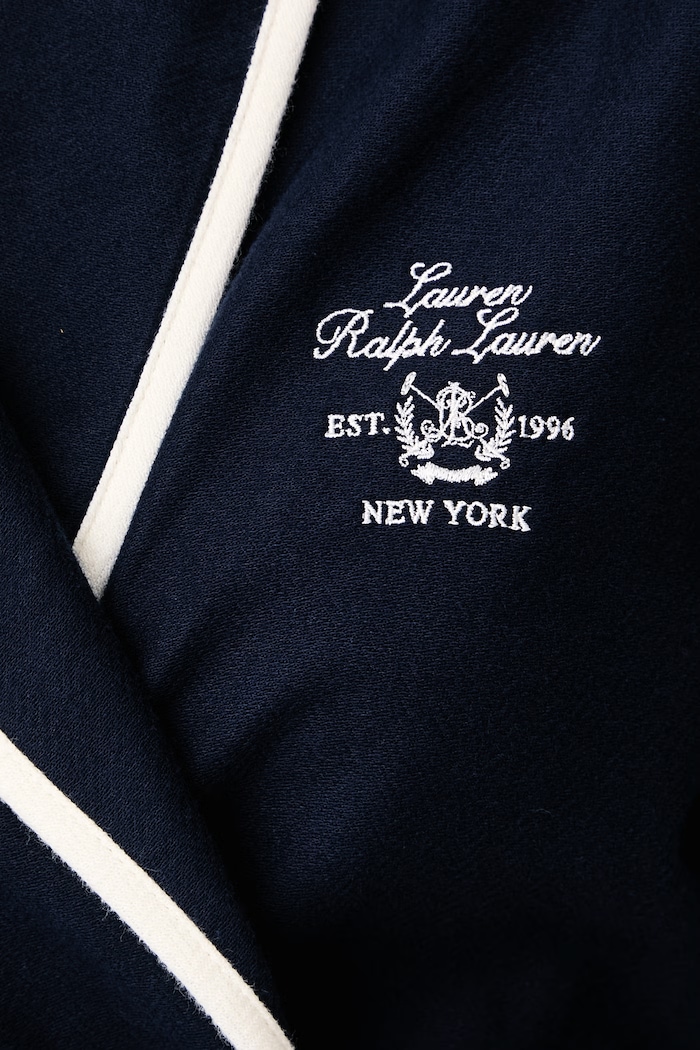 Szlafrok damski bawełniany Lauren Ralph Lauren ILN42568 granatowy
