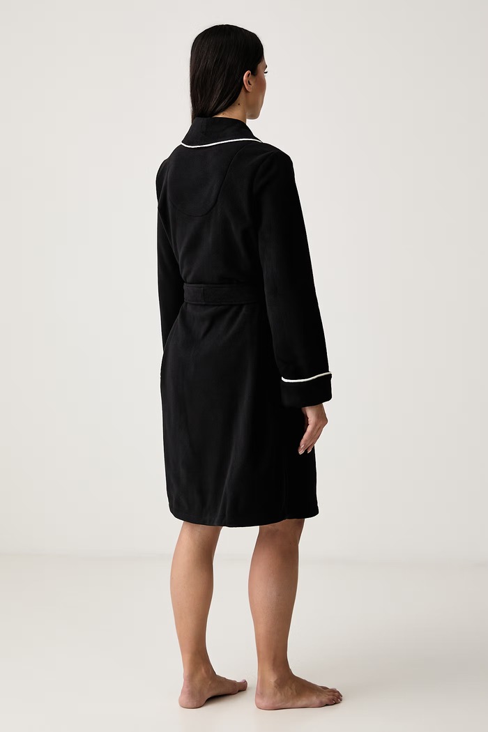 Lauren Ralph Lauren Szlafrok damski polarowy ILN42564 czarny AW26