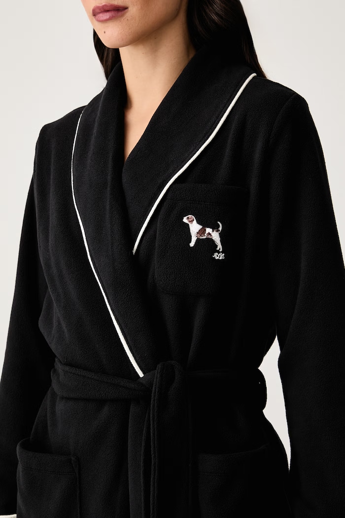Odzież Lauren Ralph Lauren Szlafrok damski polarowy ILN42564 czarny