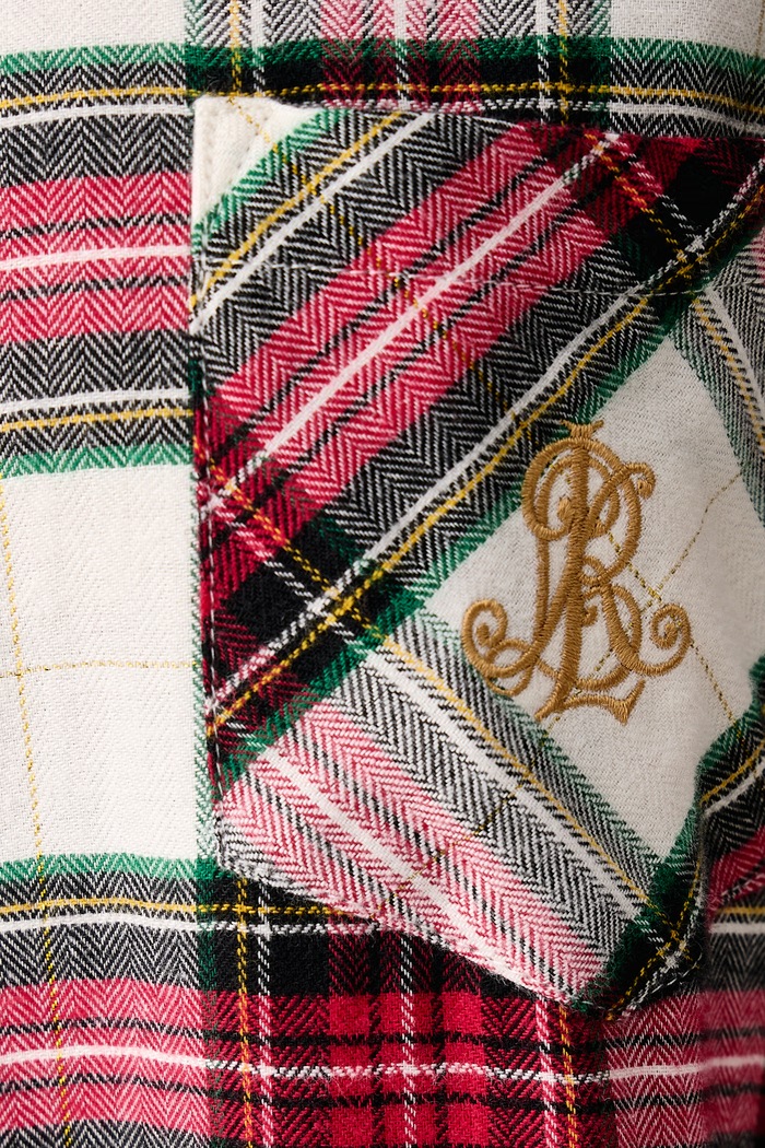 Koszula piżamowa damska z bawełną Lauren Ralph Lauren beżowy ILN32551