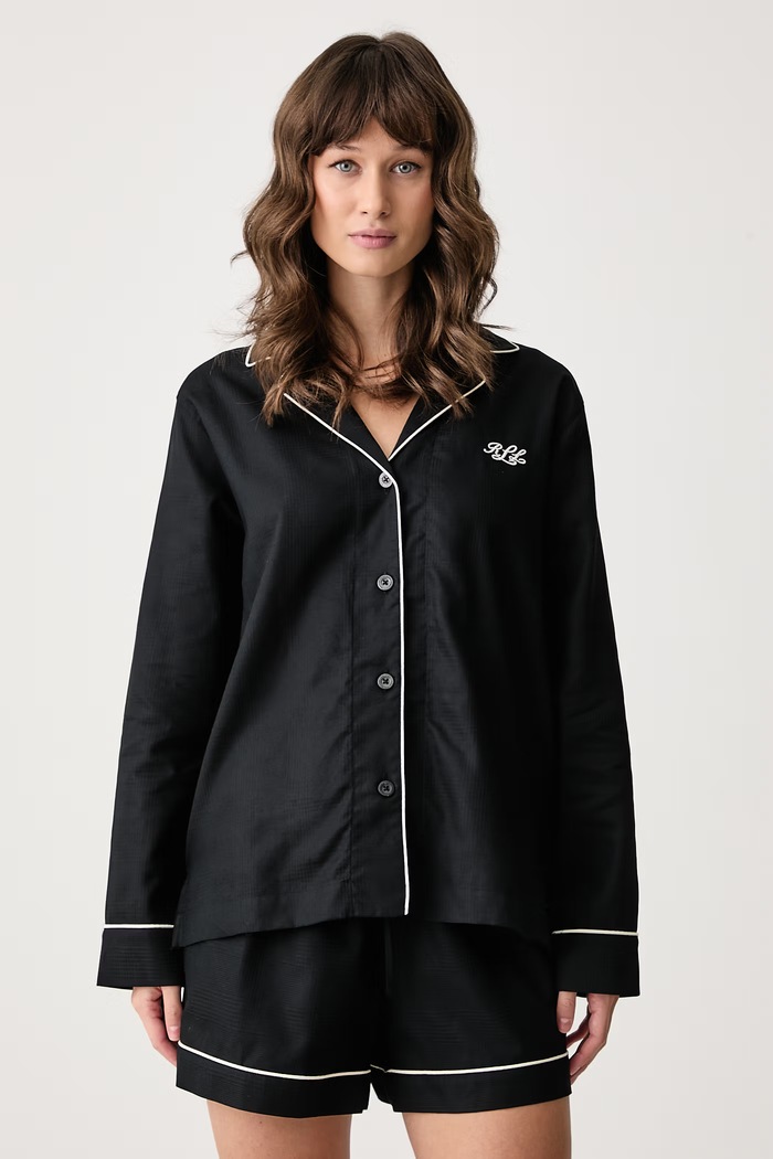 Lauren Ralph Lauren Piżama dwuczęściowa damska bawełniana czarny ILN12555