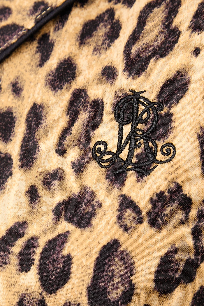 Piżama dwuczęściowa damska z bawełną Lauren Ralph Lauren brązowy ILN12554