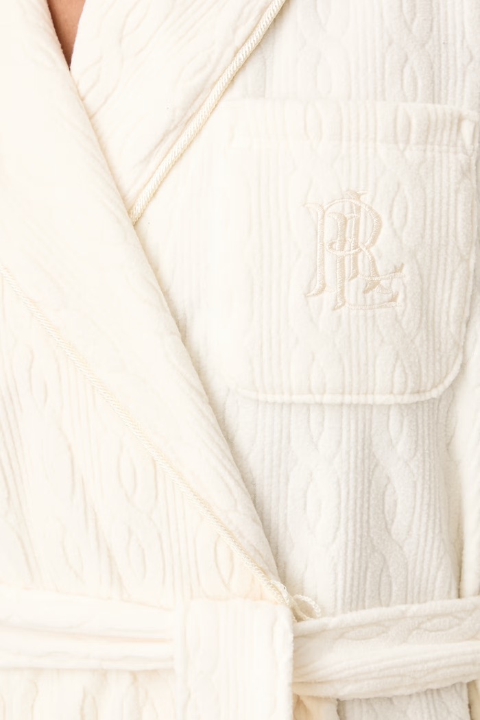 Szlafrok damski Lauren Ralph Lauren ILN02564 beżowy