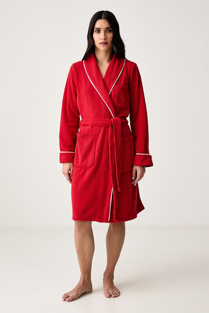 Lauren Ralph Lauren Szlafrok damski czerwony ILN02564
