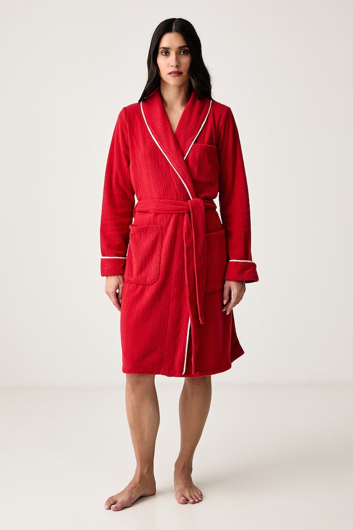 Lauren Ralph Lauren Szlafrok damski czerwony ILN02564