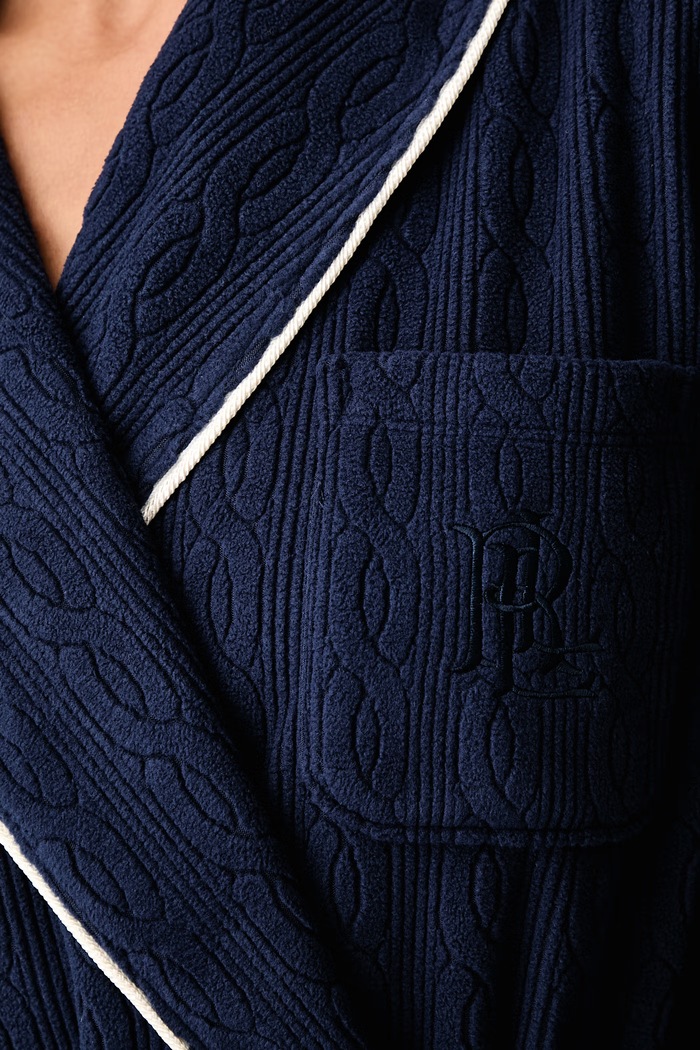 Szlafrok damski Lauren Ralph Lauren ILN02564 granatowy