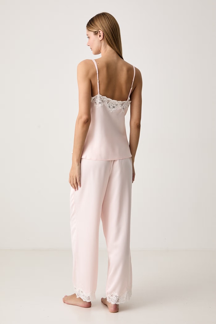 Piżama damska Lauren Ralph Lauren ILN91684 różowy