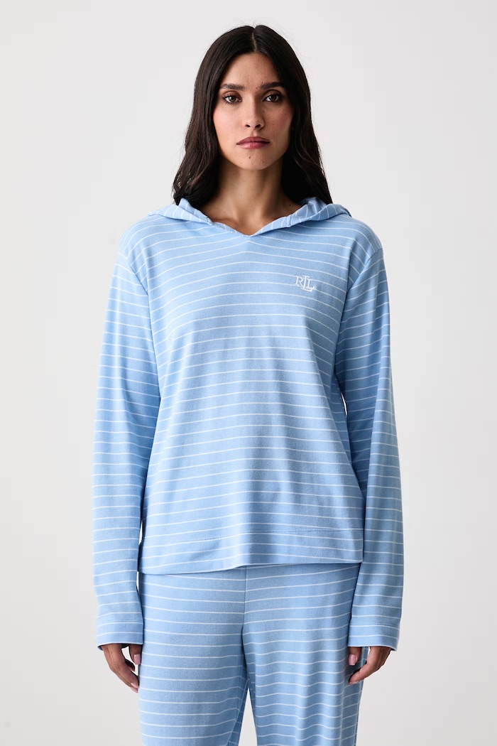 Lauren Ralph Lauren Piżama dwuczęściowa damska z bawełną ILN72523 niebieski AW26