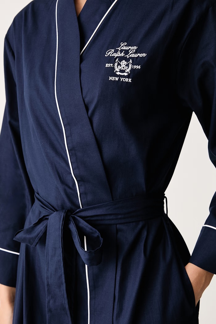 Oblečenie Lauren Ralph Lauren Župan dámsky bavlnený ILN52545 tmavomodrá