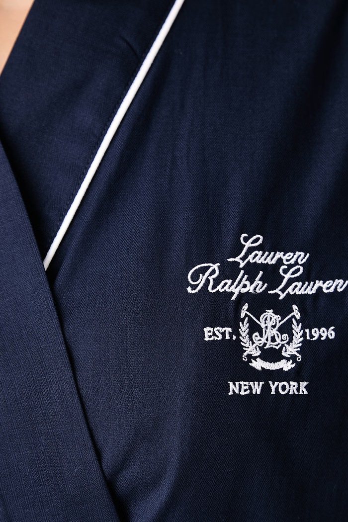 Župan dámsky bavlnený Lauren Ralph Lauren ILN52545 tmavomodrá