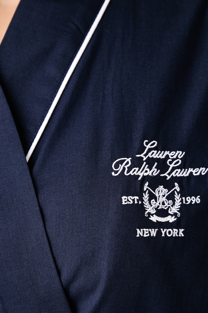 Župan dámsky bavlnený Lauren Ralph Lauren ILN52545 tmavomodrá