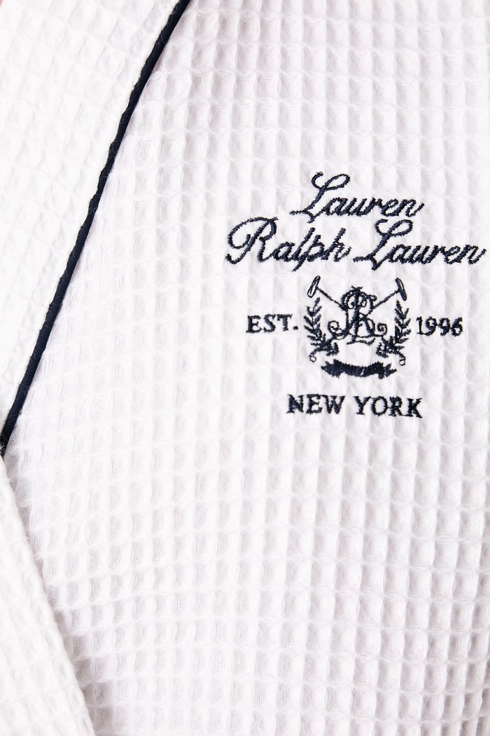 Szlafrok z bawełną Lauren Ralph Lauren ILN42547 biały
