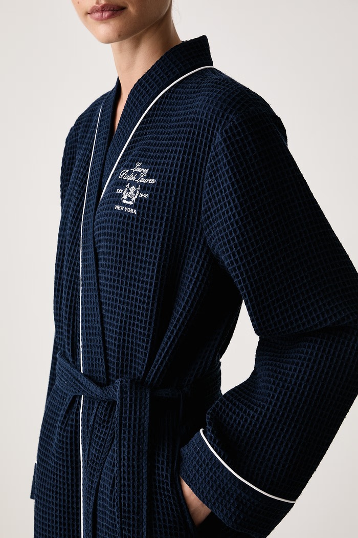 Odzież Lauren Ralph Lauren Szlafrok z bawełną ILN42547 granatowy