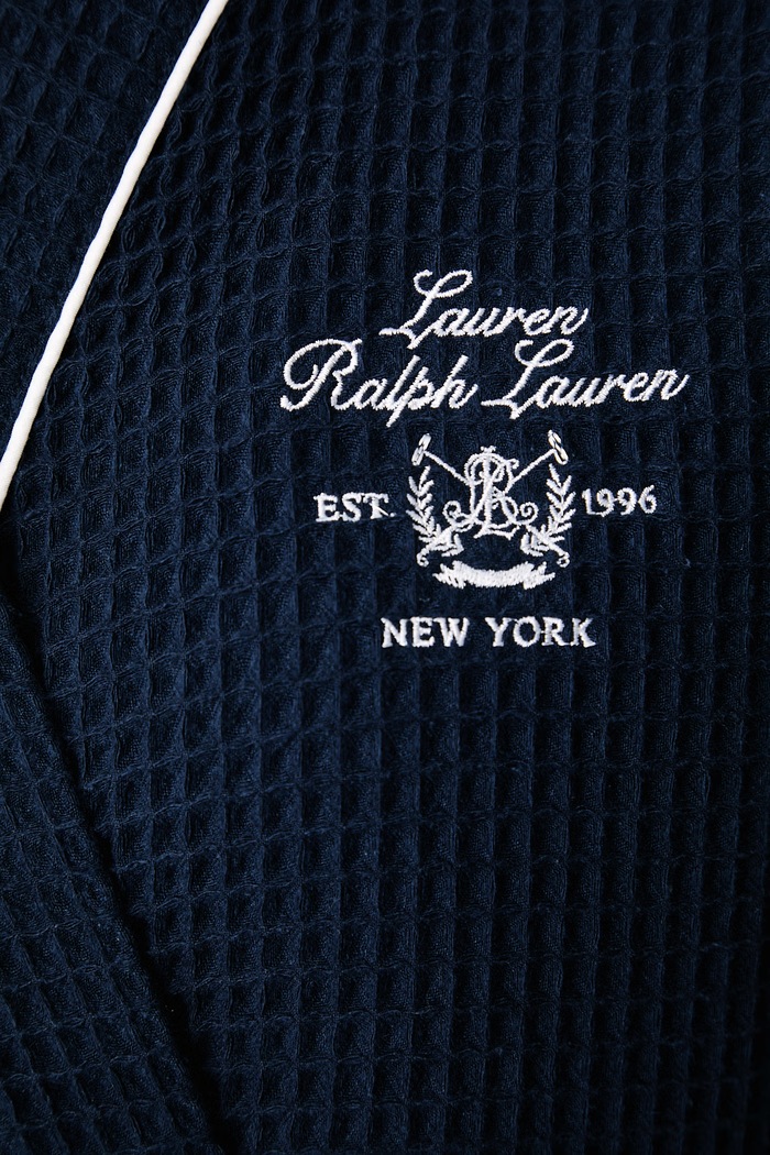 Szlafrok z bawełną Lauren Ralph Lauren ILN42547 granatowy