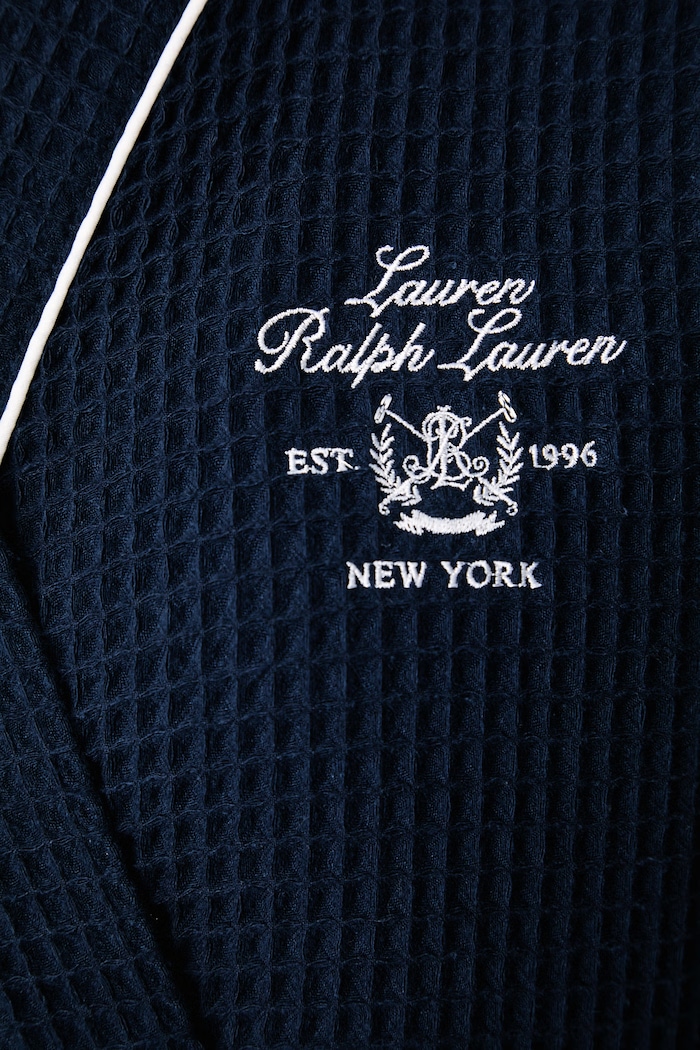 Szlafrok z bawełną Lauren Ralph Lauren ILN42547 granatowy