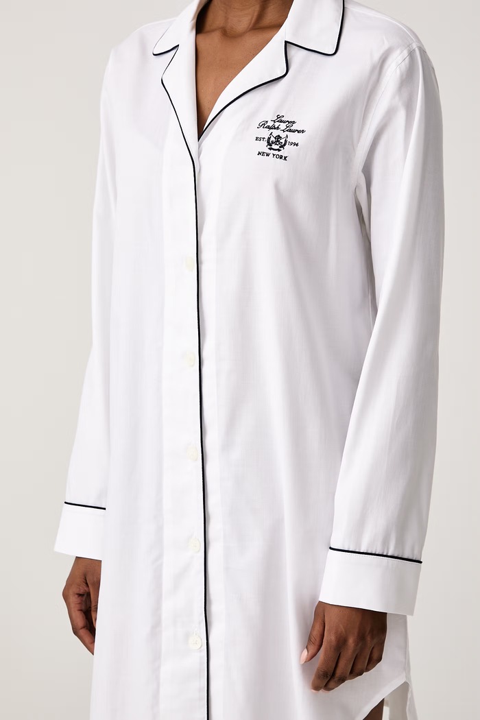 Odzież Lauren Ralph Lauren Koszula nocna damska bawełniana ILN32545 biały