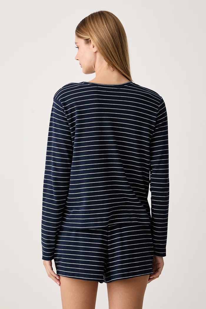 Lauren Ralph Lauren Piżama damska z bawełną ILN12523 granatowy AW26