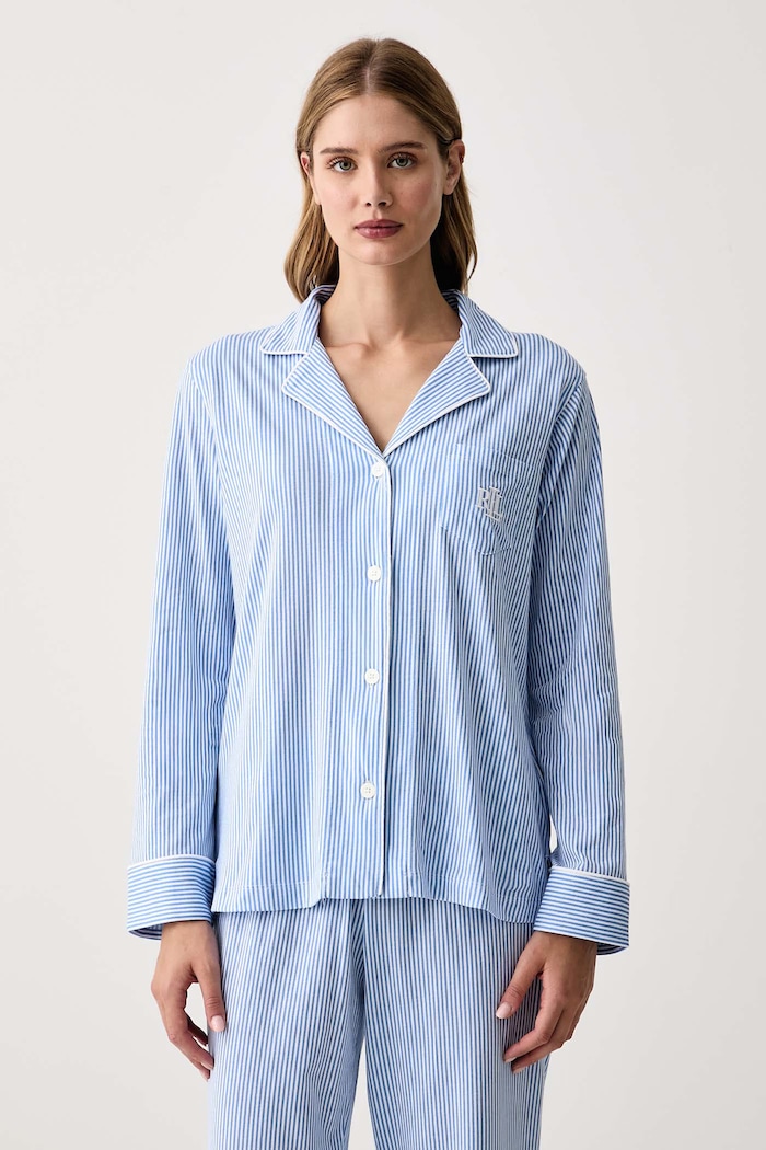 Odzież Lauren Ralph Lauren Piżama damska bawełniana I818702 niebieski