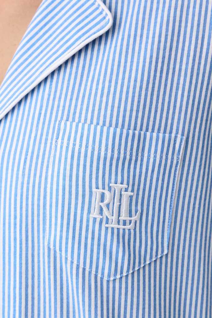 Piżama damska bawełniana Lauren Ralph Lauren niebieski I818702