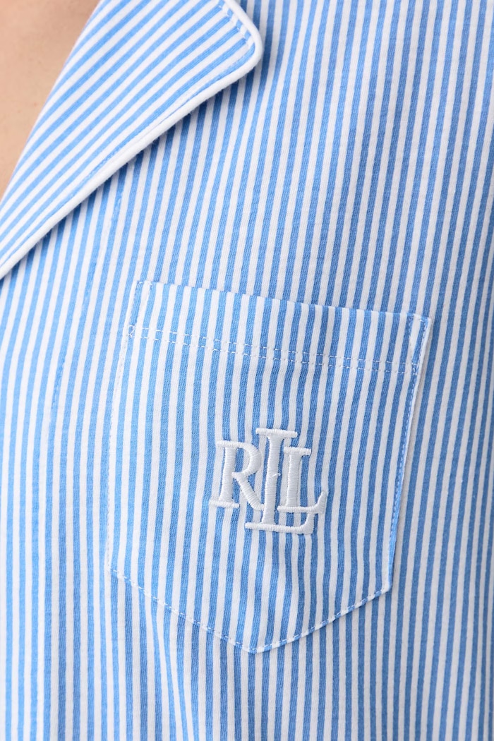 Piżama damska bawełniana Lauren Ralph Lauren niebieski I818702