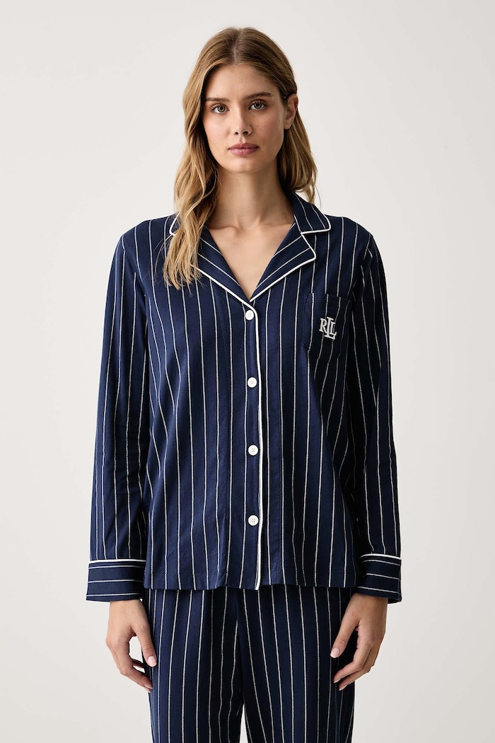 Odzież Lauren Ralph Lauren Piżama damska bawełniana I818702 granatowy