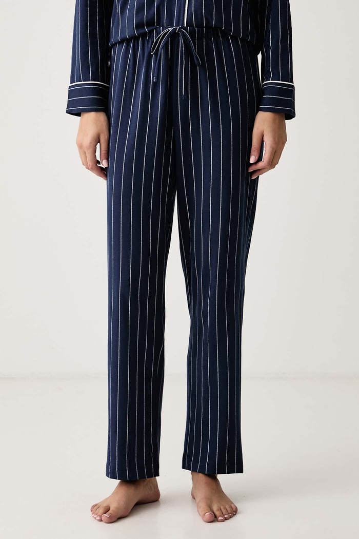 Piżama damska bawełniana Lauren Ralph Lauren I818702 granatowy