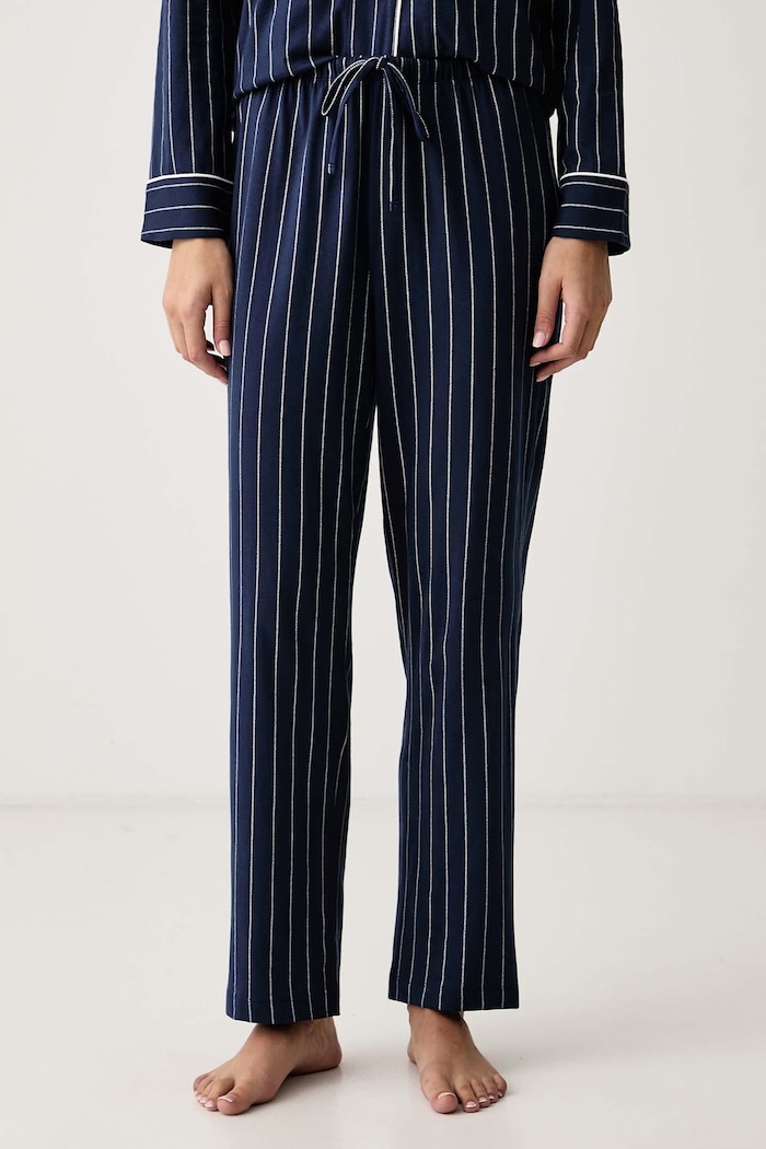 Piżama damska bawełniana Lauren Ralph Lauren I818702 granatowy