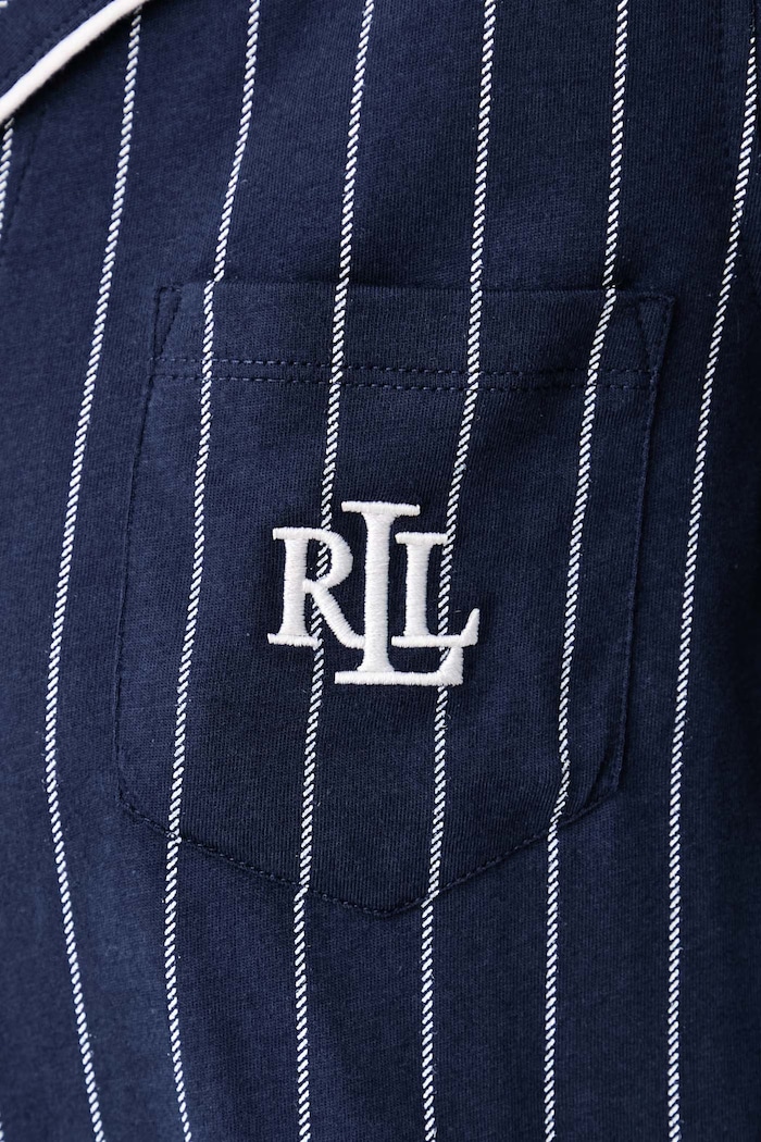 Piżama damska bawełniana Lauren Ralph Lauren granatowy I818702