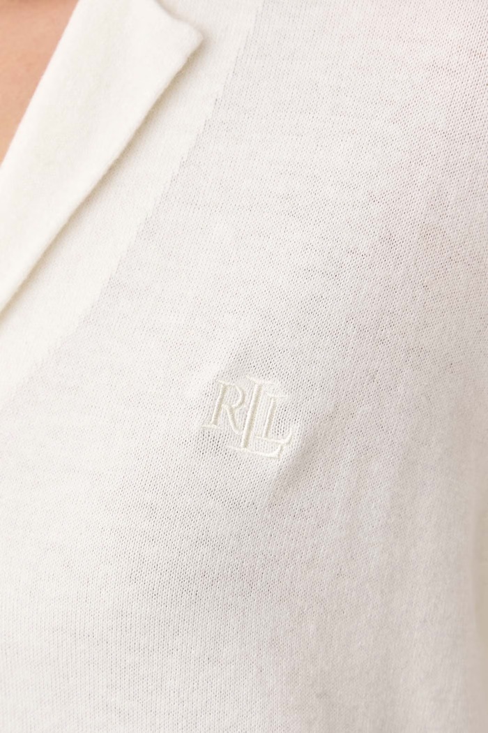 Piżama damska z dodatkiem kaszmiru Lauren Ralph Lauren beżowy ILN92543