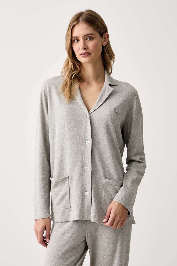 Odzież Lauren Ralph Lauren Piżama damska z dodatkiem kaszmiru ILN92543 szary