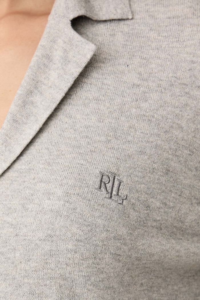 Piżama damska z dodatkiem kaszmiru Lauren Ralph Lauren szary ILN92543