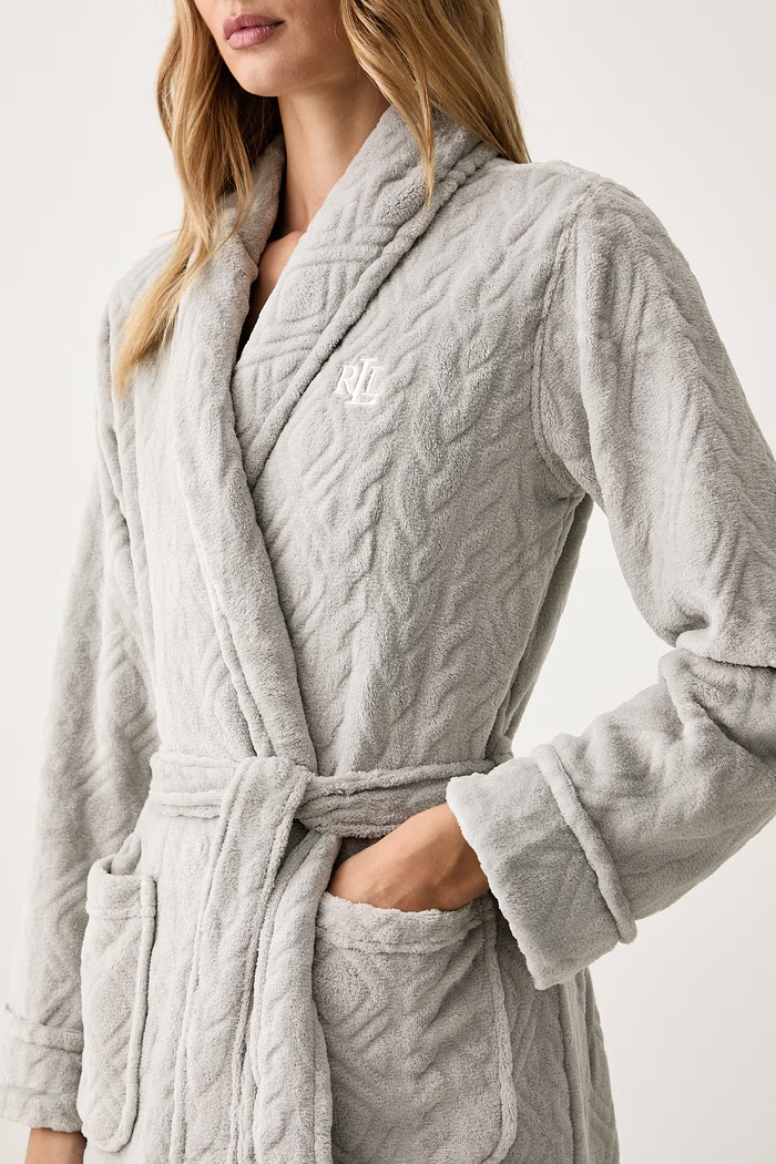 Odzież Lauren Ralph Lauren Szlafrok damski ILN52534 szary